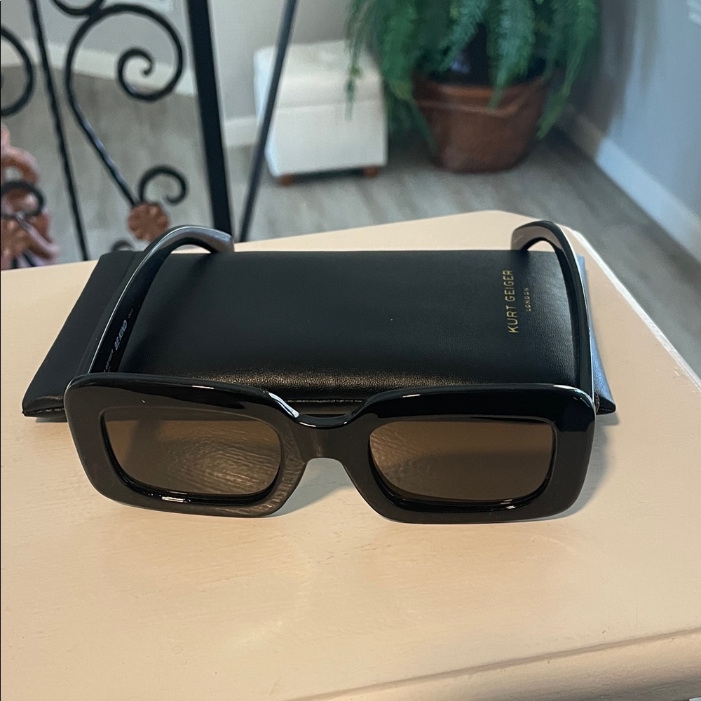 Kurt Geiger Tortoiseshell Rectangular Sunglasses … - image 3